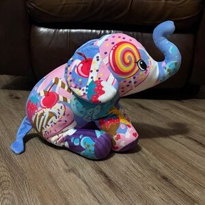 Pop Art Soft Bean Filled Plush Elephant